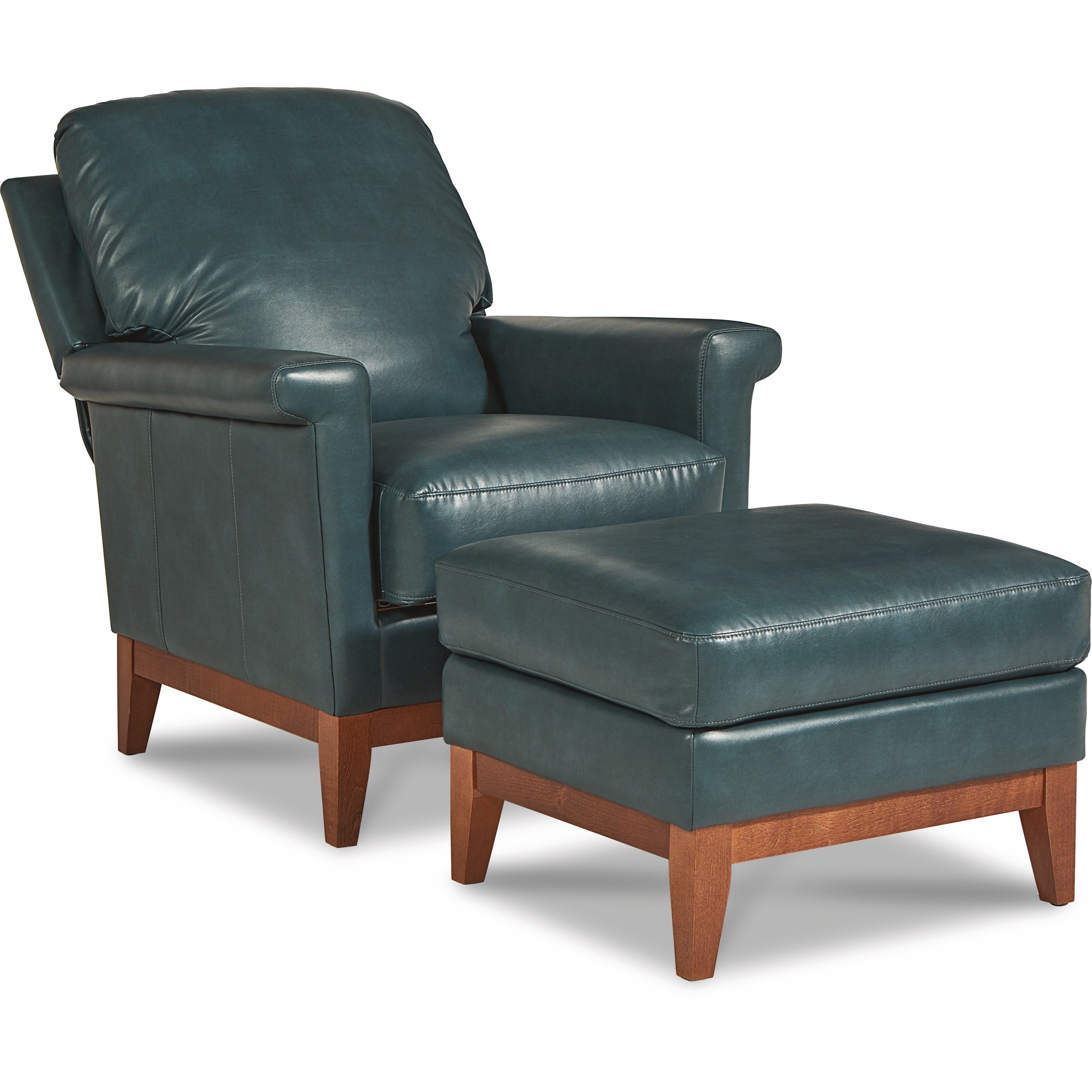 LaZBoy Ferndale Modern Chair and Ottoman with Solid Wood Base Find